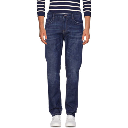 Bikkembergs Dark Blue Cotton Men Jeans