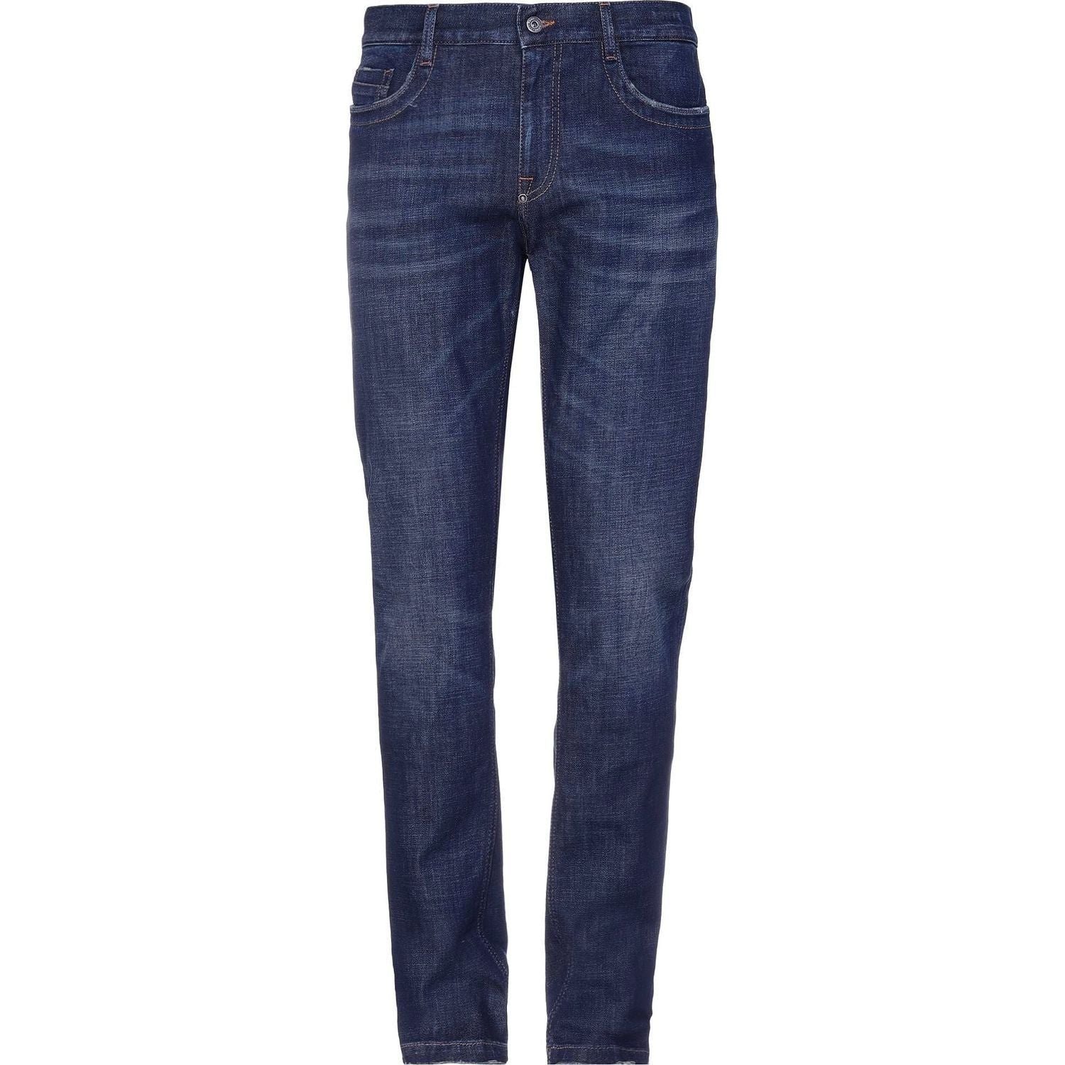 Bikkembergs Dark Blue Cotton Men Jeans