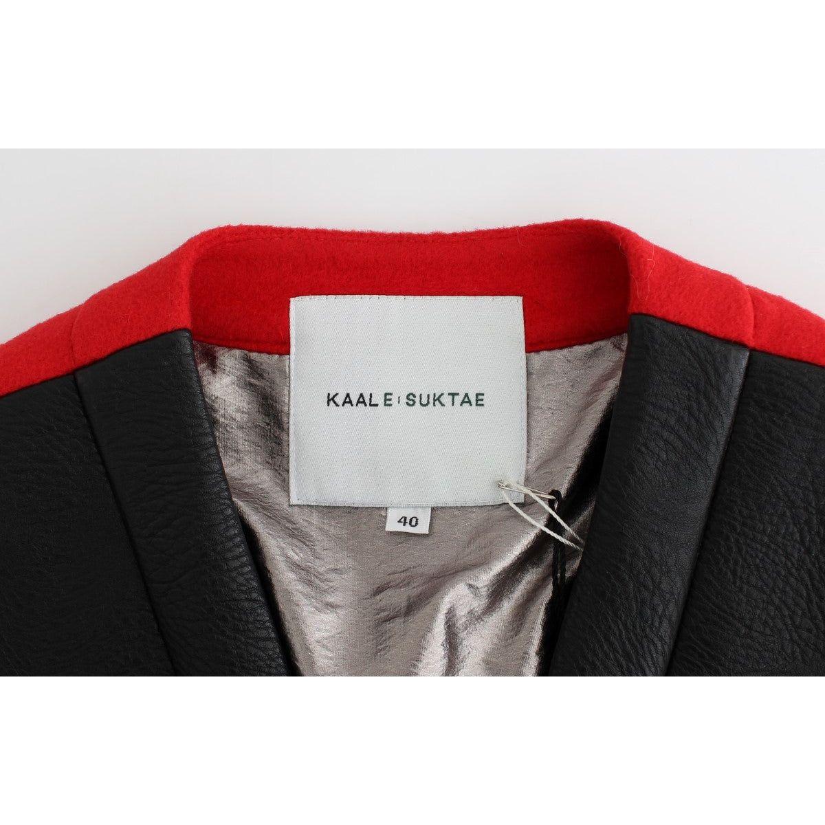 KAALE SUKTAE Black Short Croped Coat Bomber Jacket Coats & Jackets