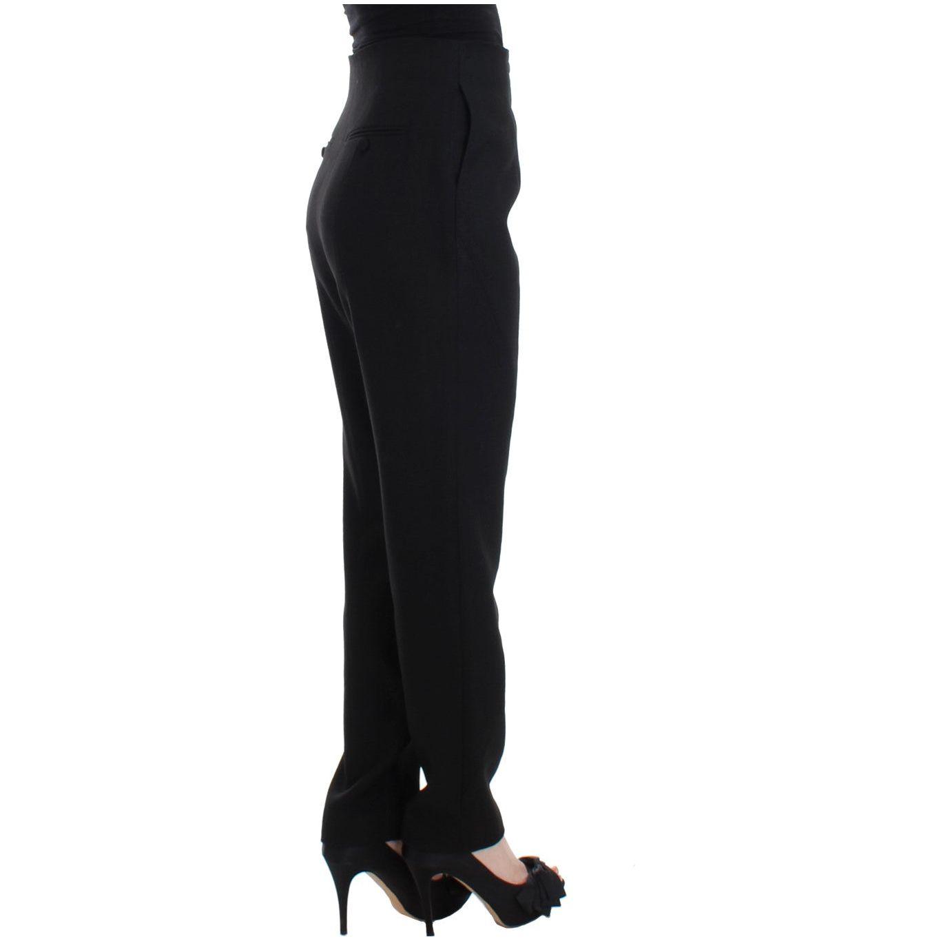 KAALE SUKTAE Black High Waist Straight Slim Dress Pants Jeans & Pants