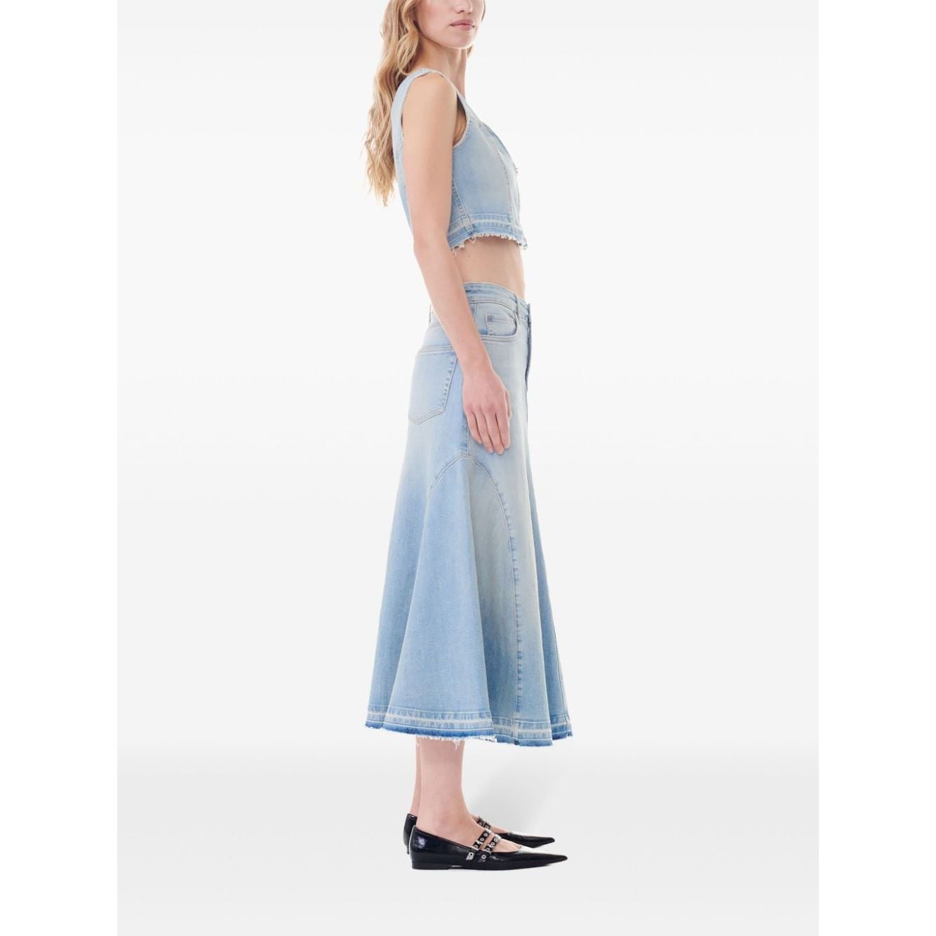 Ganni Flared denim skirt Skirts