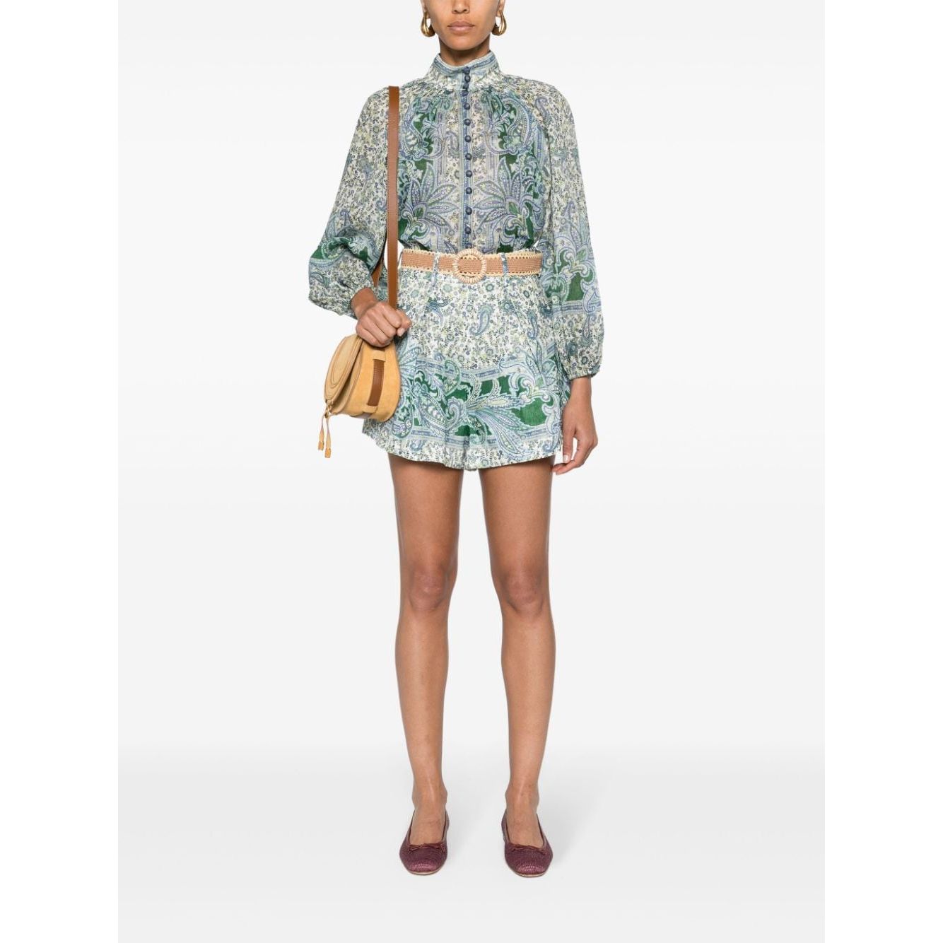 Zimmermann Ottie Tuck Linen Shorts
