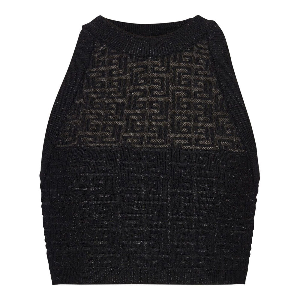 Balmain PB Labyrinth knit top