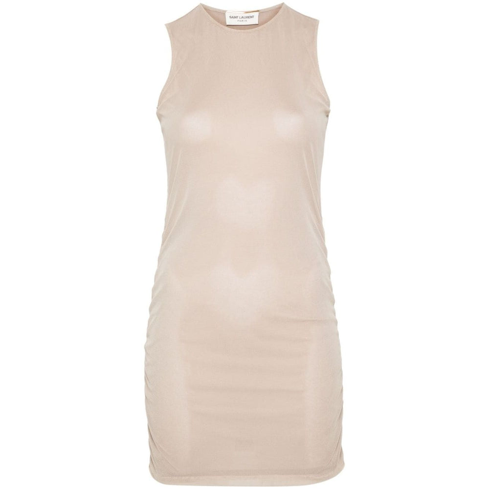 Saint Laurent Short Dress With Ruffles