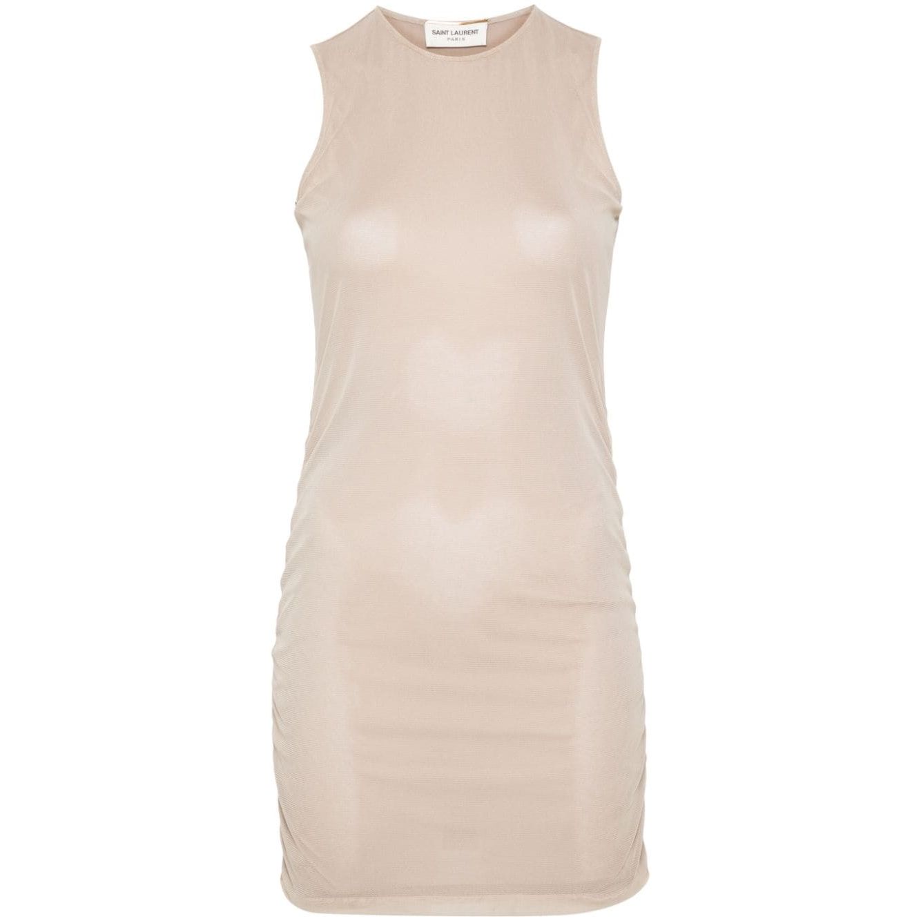 Saint Laurent Short Dress With Ruffles