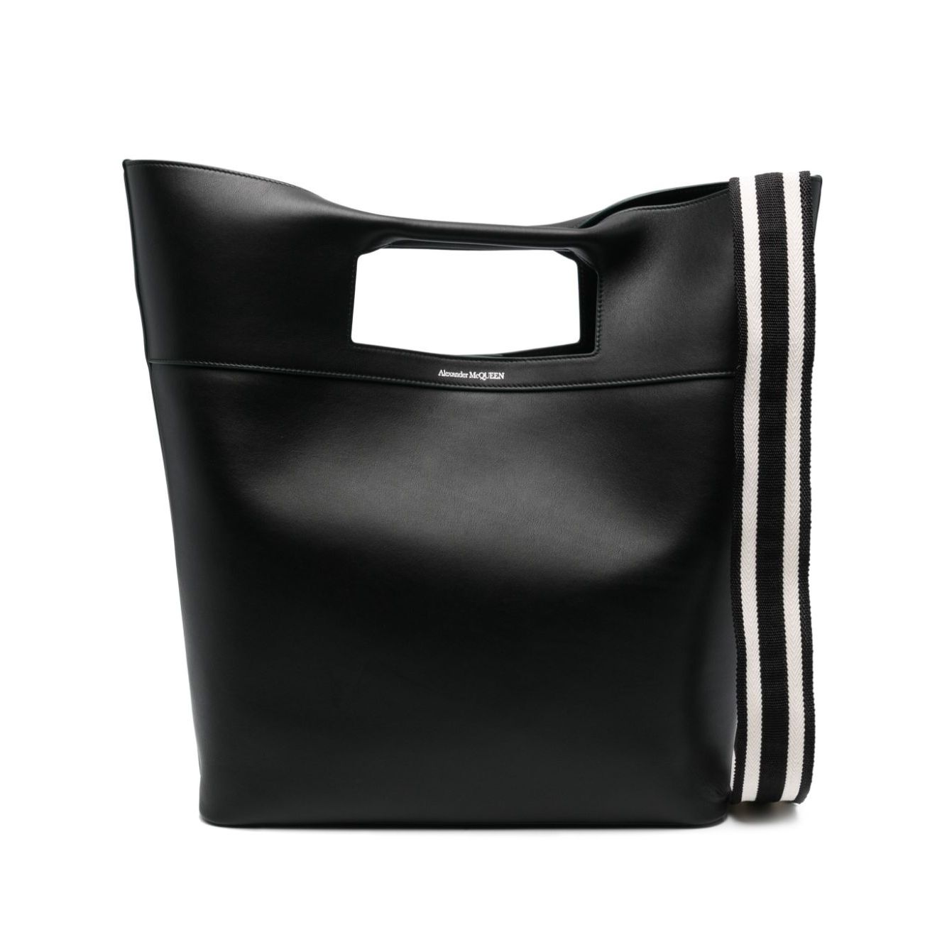 Front view with bag zipped and handles upright.