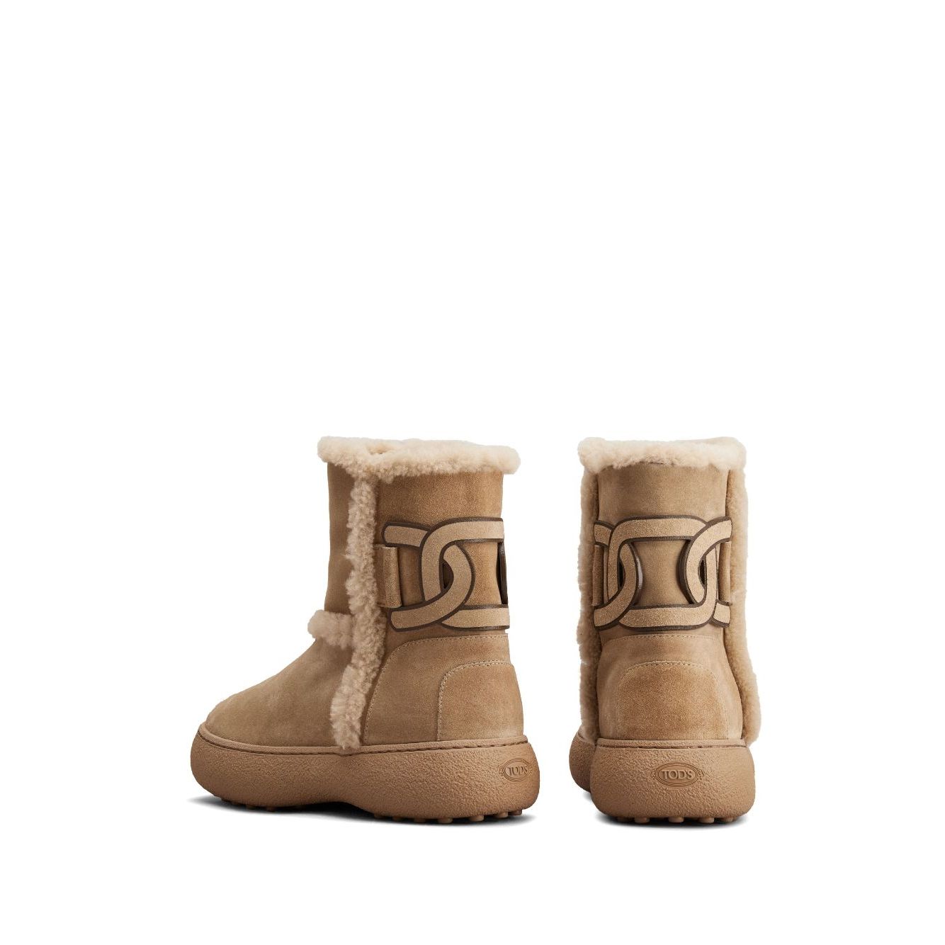 Tod's Kate suede and shearling ankle boots
