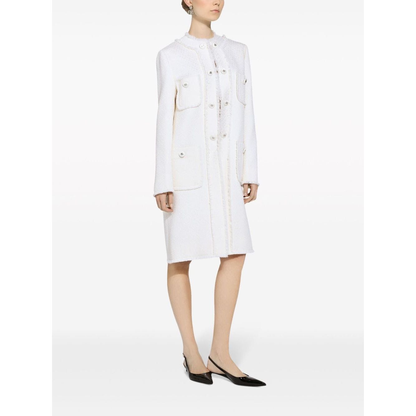 Dolce & Gabbana Single-breasted raschel tweed coat