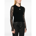 Marine Serre Crescent Moon-embroidered tank top