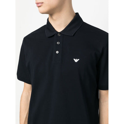 Emporio Armani logo-embroidered polo shirt