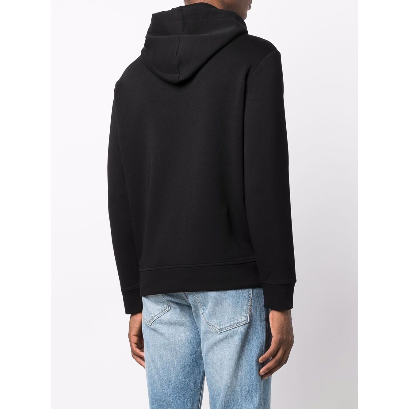 Emporio Armani Hooded sweatshirt with micro logo patch