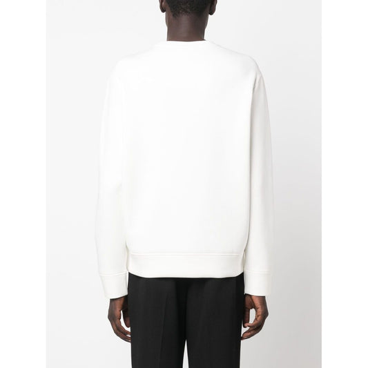 Emporio Armani Double-jersey sweatshirt with embossed embroidered EA logo