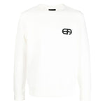 Emporio Armani Double-jersey sweatshirt with embossed embroidered EA logo