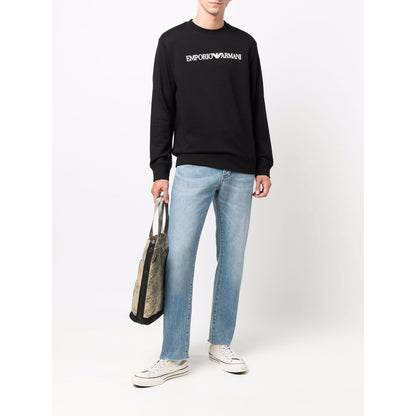 Emporio Armani Modal-blend sweatshirt with logo print