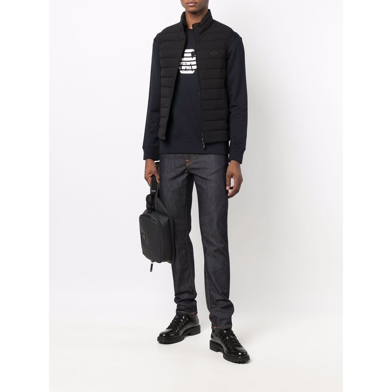 Emporio Armani Modal blend sweatshirt with logo print