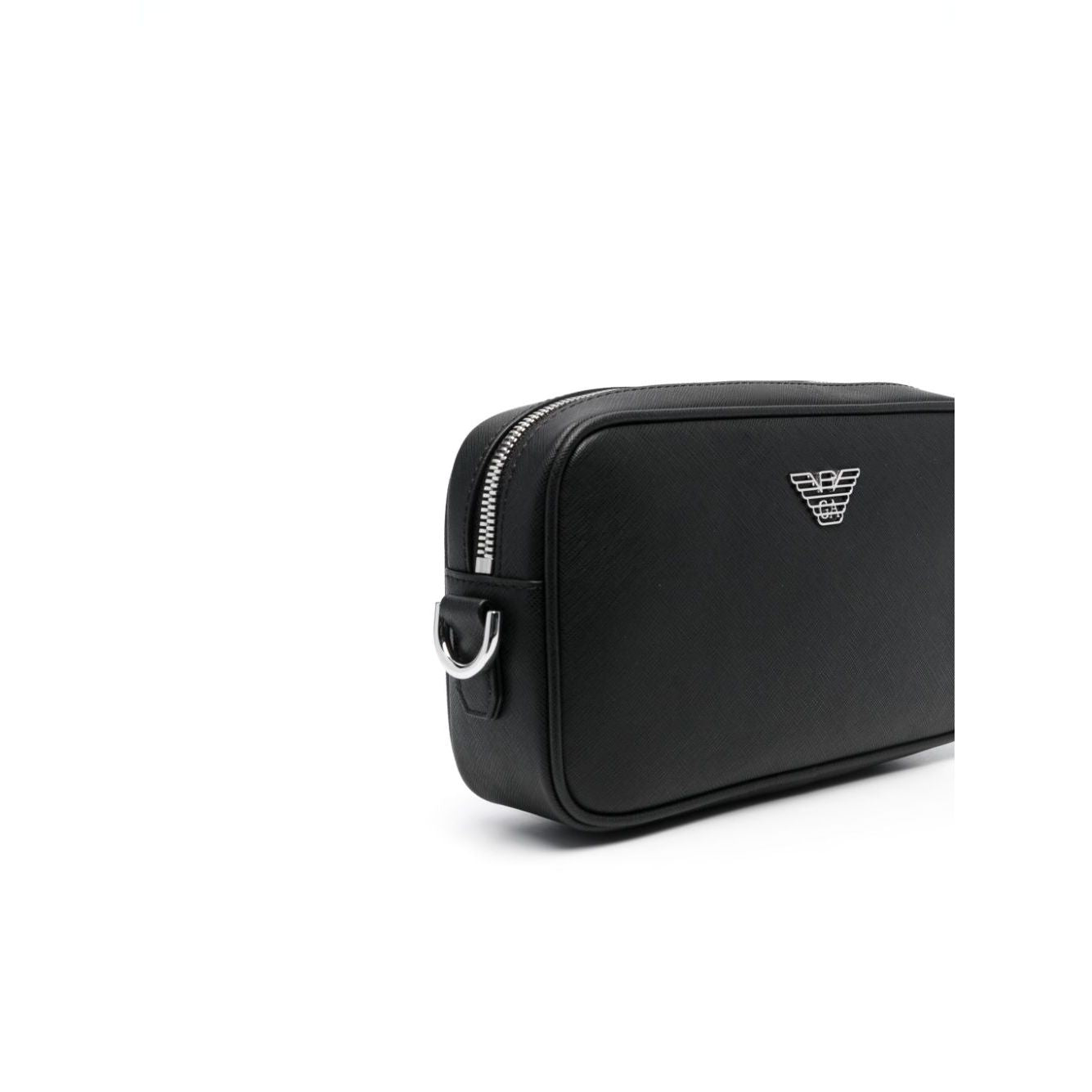 Front view with bag zipped and handles upright.
