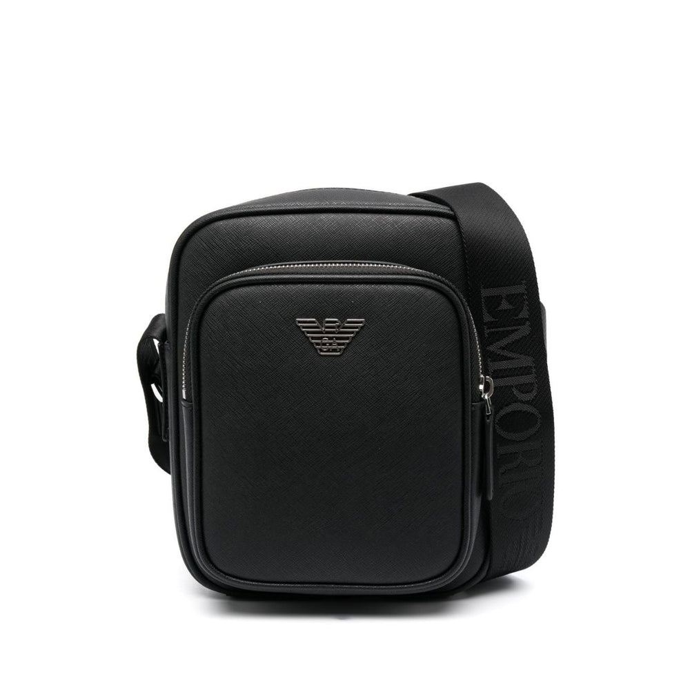 Emporio Armani logo-plaque Leather messenger bag Shoulder
