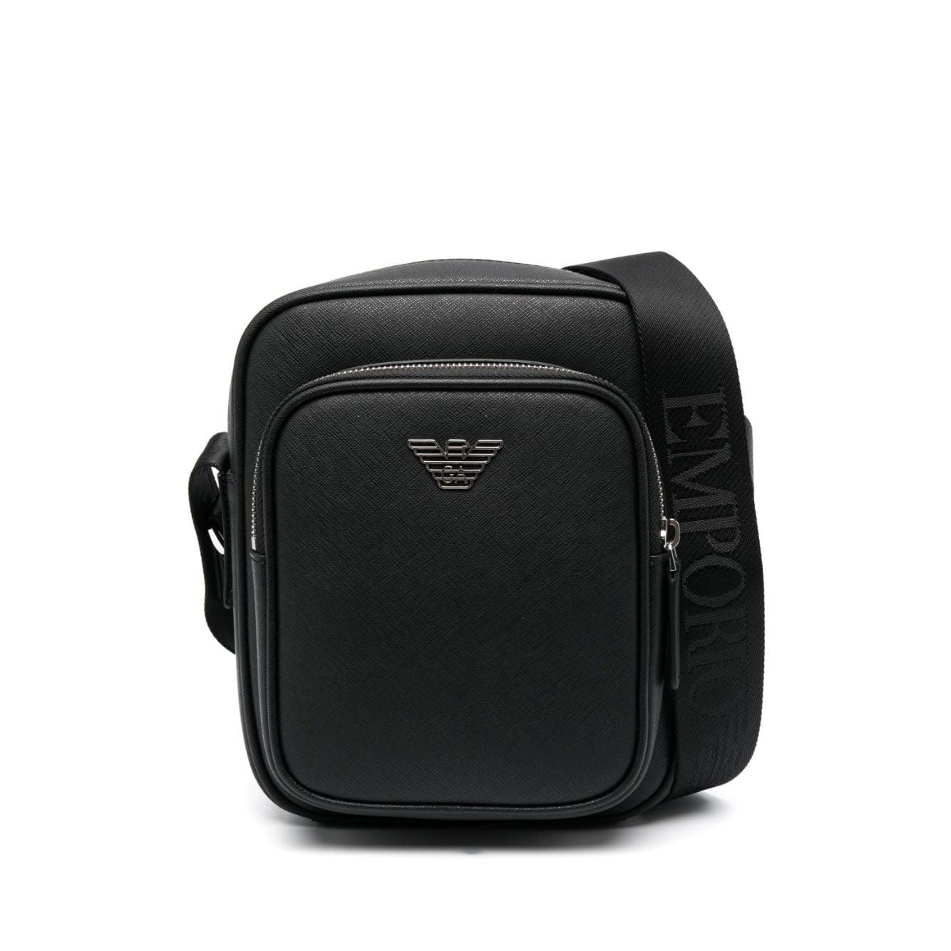 Emporio Armani logo-plaque Leather messenger bag Shoulder