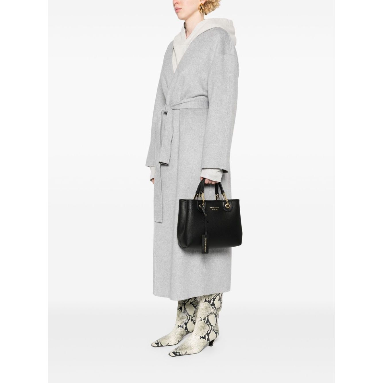 Emporio Armani embossed logo handbag