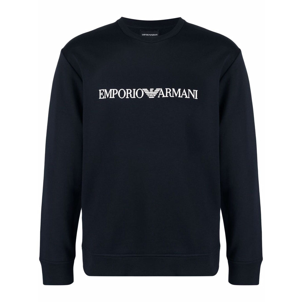 Emporio Armani Modal-blend sweatshirt with logo print Topwear