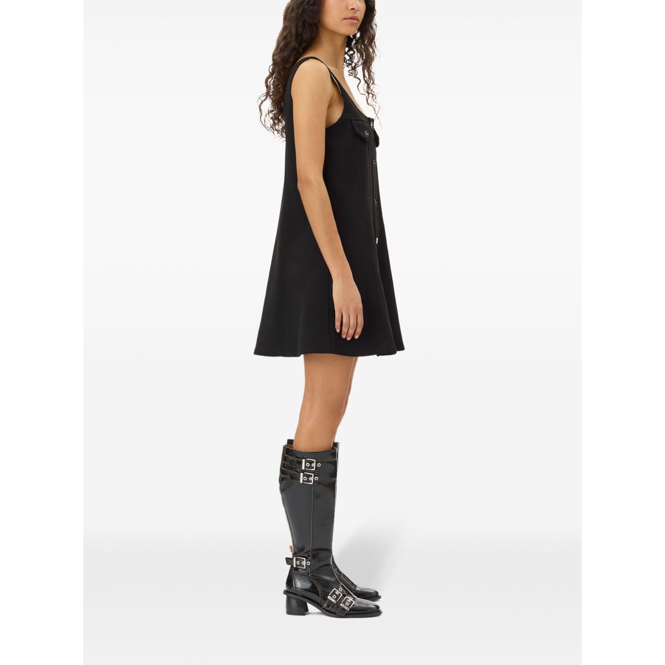 Ganni crepe mini dress