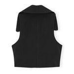 Ganni Sleeveless tank top with zip