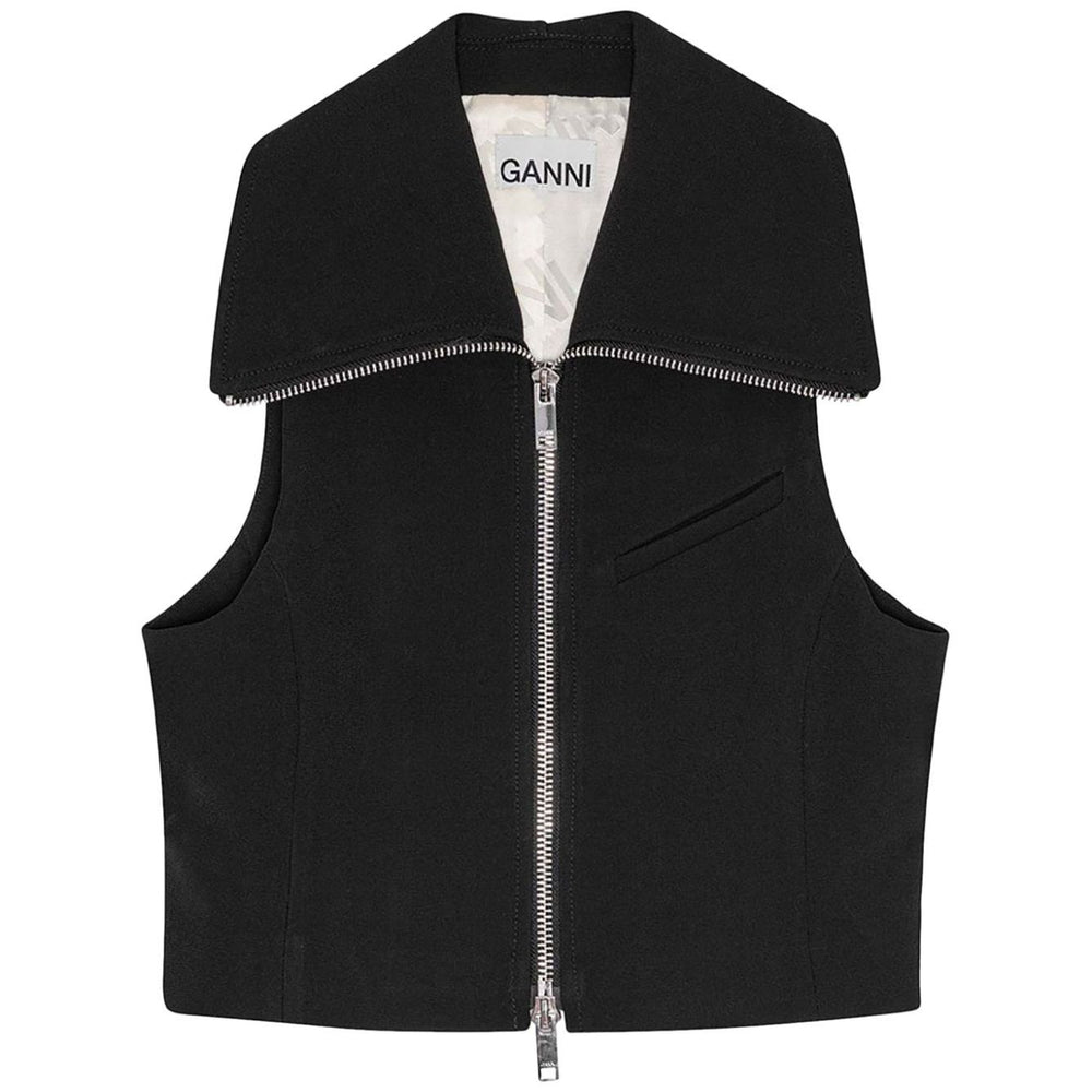 Ganni Sleeveless tank top with zip