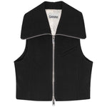 Ganni Sleeveless tank top with zip
