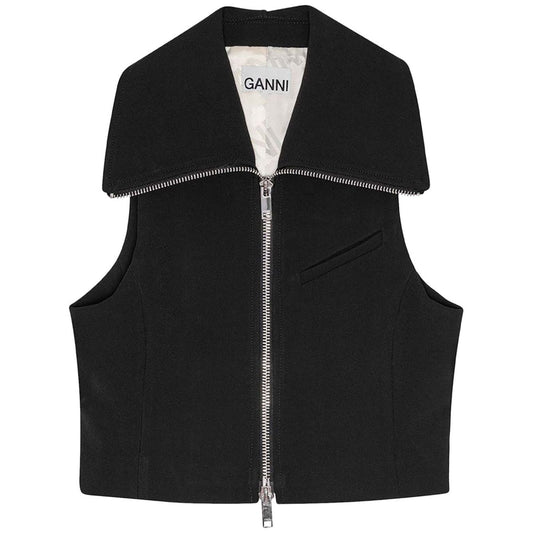 Ganni Sleeveless tank top with zip