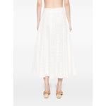 Zimmermann Crush embroidered midi skirt