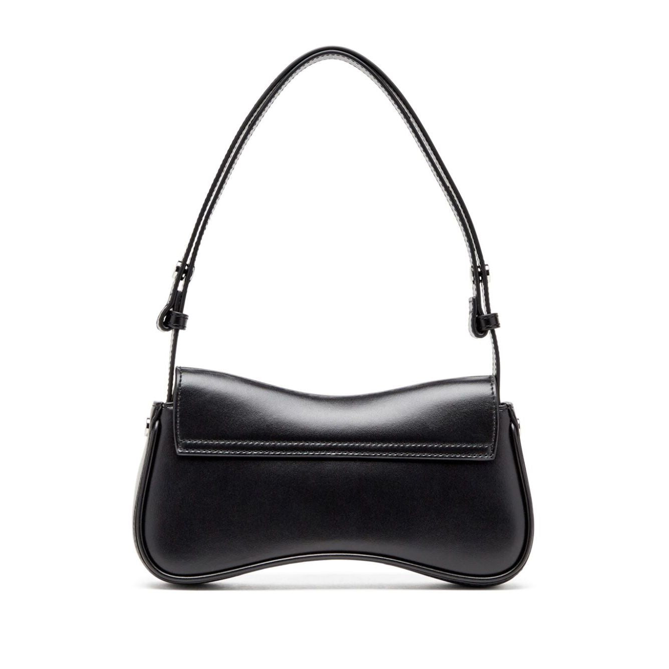 Front view with bag zipped and handles upright.