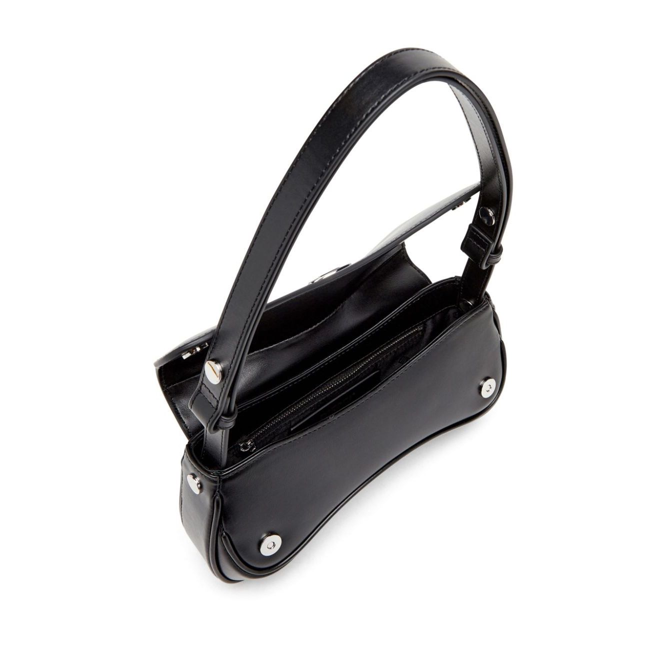 Front view with bag zipped and handles upright.