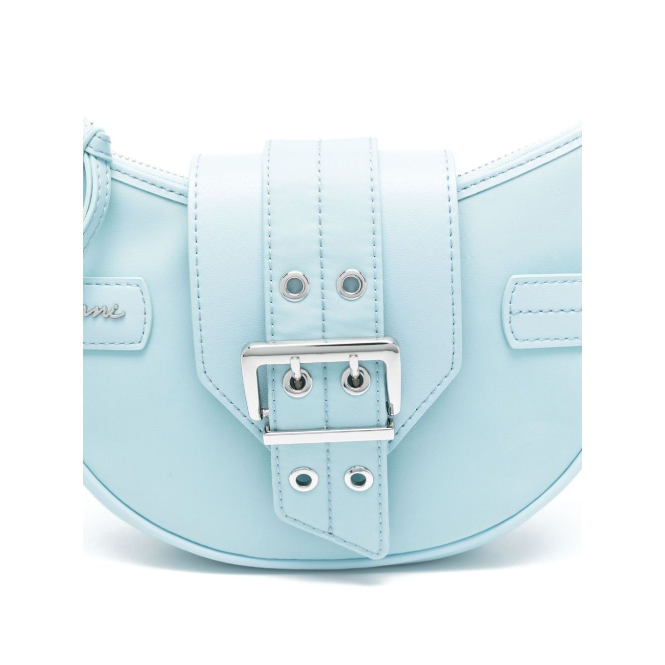 Front view with bag zipped and handles upright.