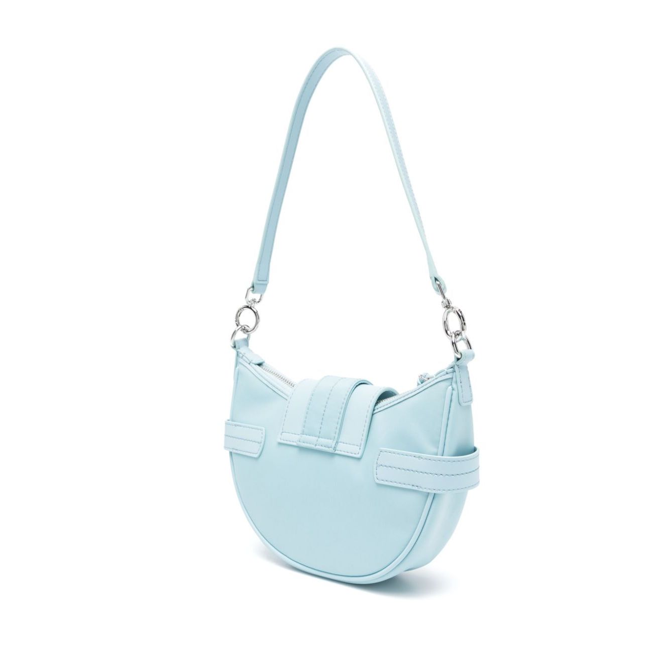 Front view with bag zipped and handles upright.
