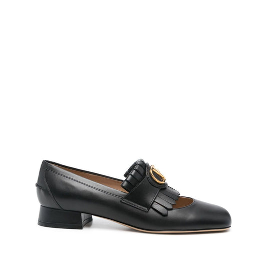 Valentino Garavani Vlogo Signature Calfskin Fringe Sabot Moccasin 25mm
