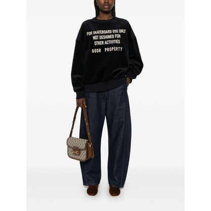 Golden Goose crew neck sweatshirt with embroidered lettering