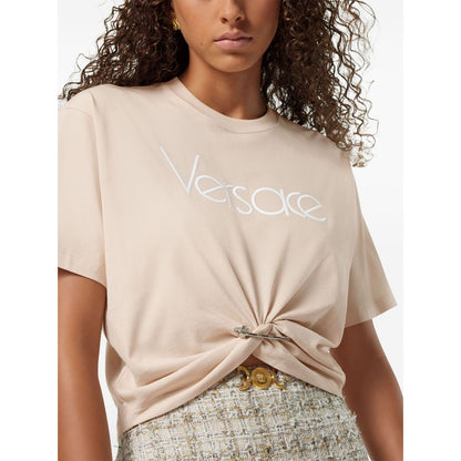 Versace 1978 Re-Edition Logo Safety Pin Short T-Shirt