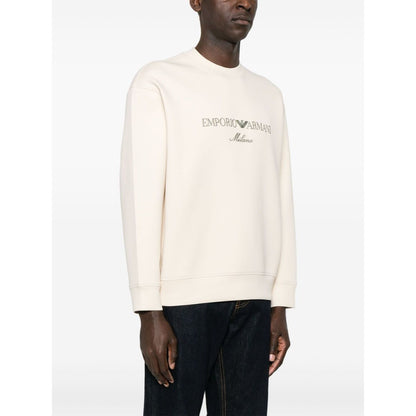 Emporio Armani Double jersey sweatshirt with ASV logo embroidery