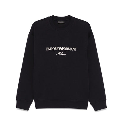Emporio Armani ASV Double-jersey sweatshirt with logo embroidery