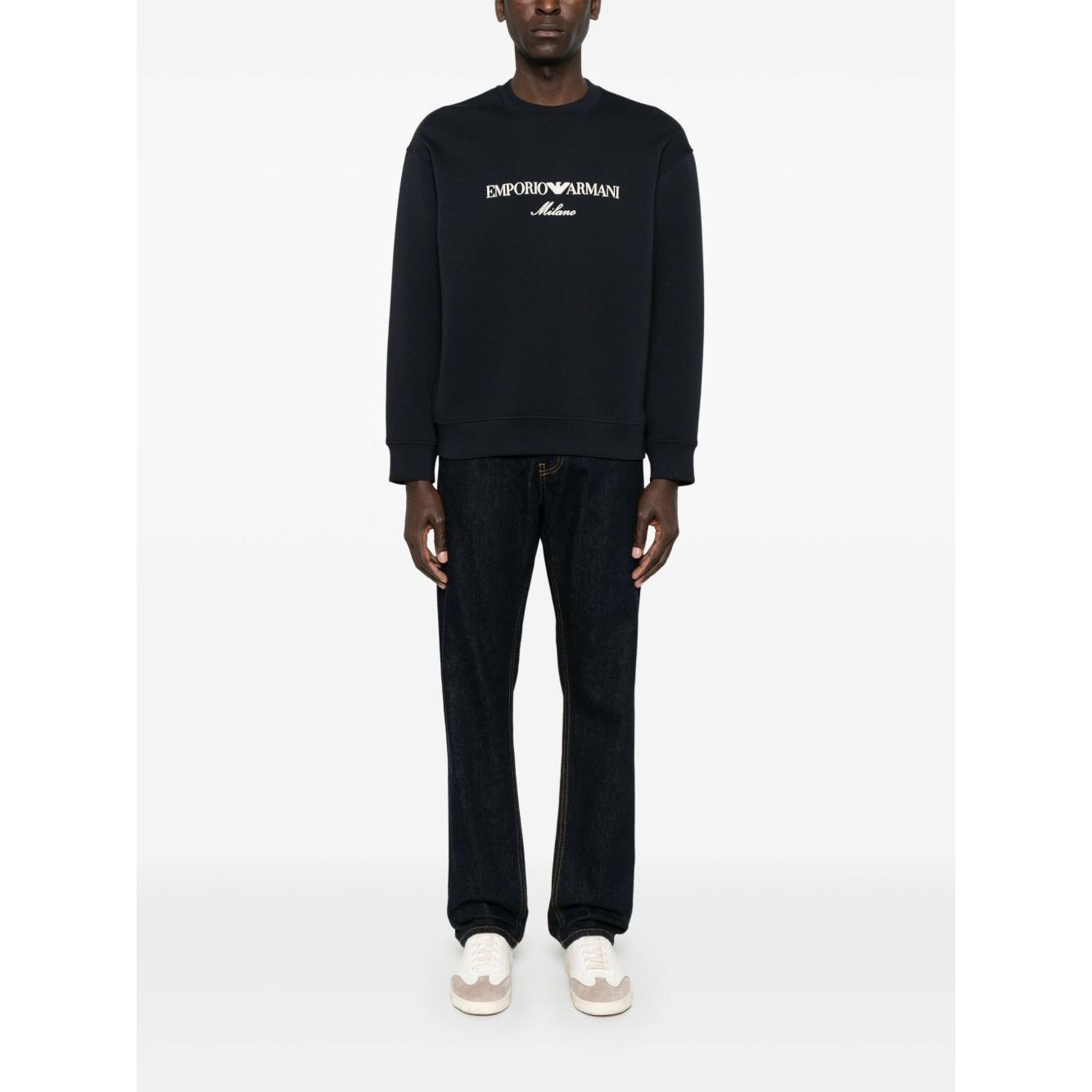 Emporio Armani ASV Double-jersey sweatshirt with logo embroidery