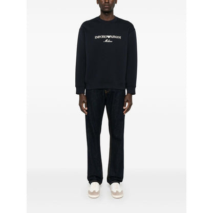 Emporio Armani ASV Double-jersey sweatshirt with logo embroidery