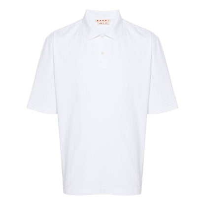 Marni logo-patch polo shirt