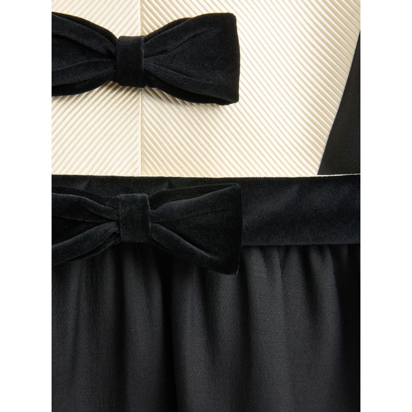 Valentino crepe couture short dress with bows