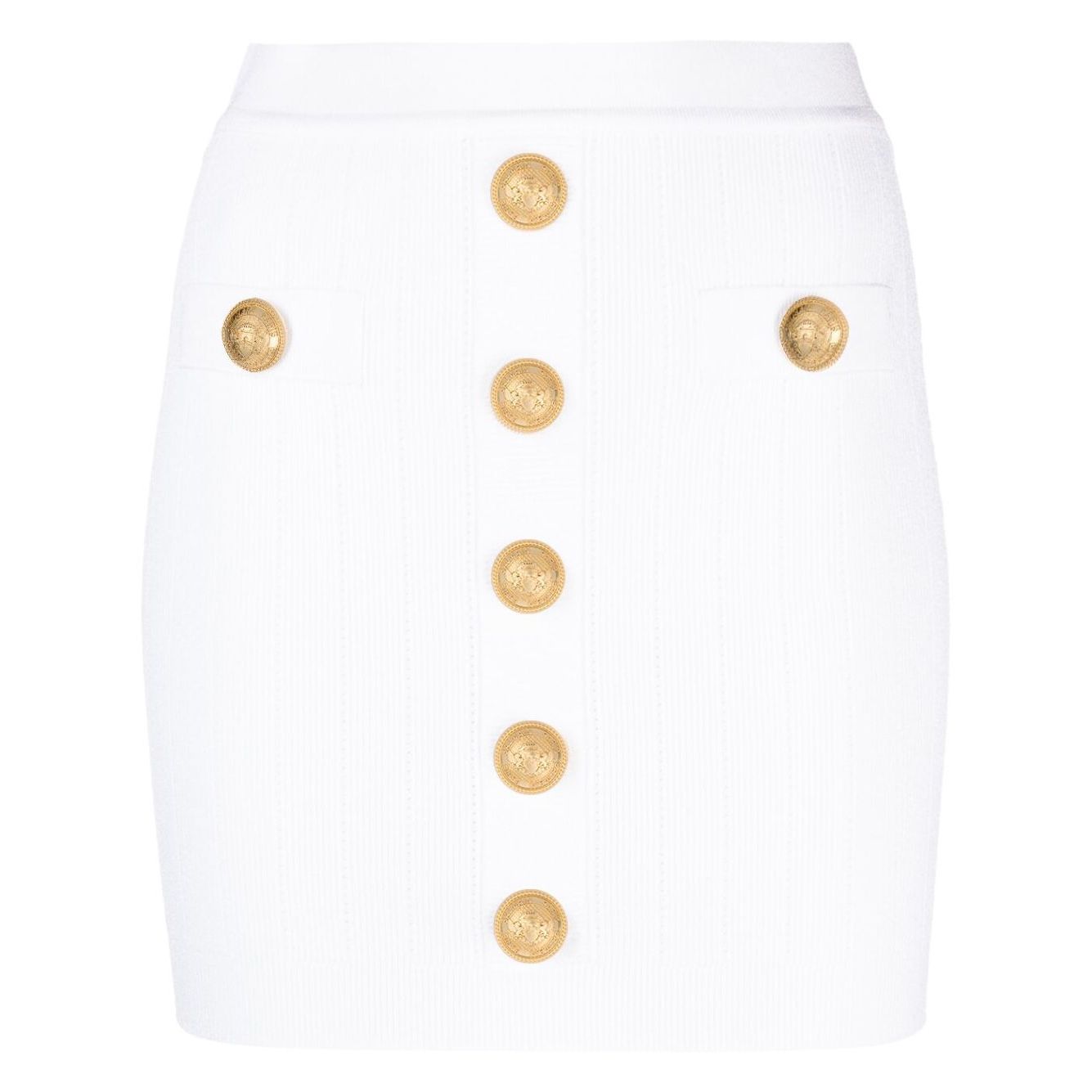 Balmain ribbed-knit miniskirt