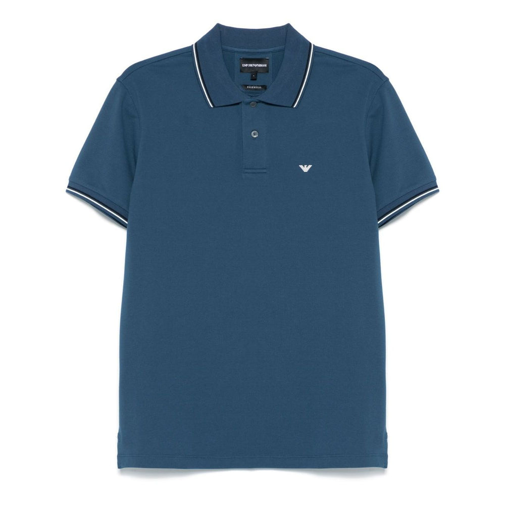 Emporio Armani embroidered logo polo shirt Topwear