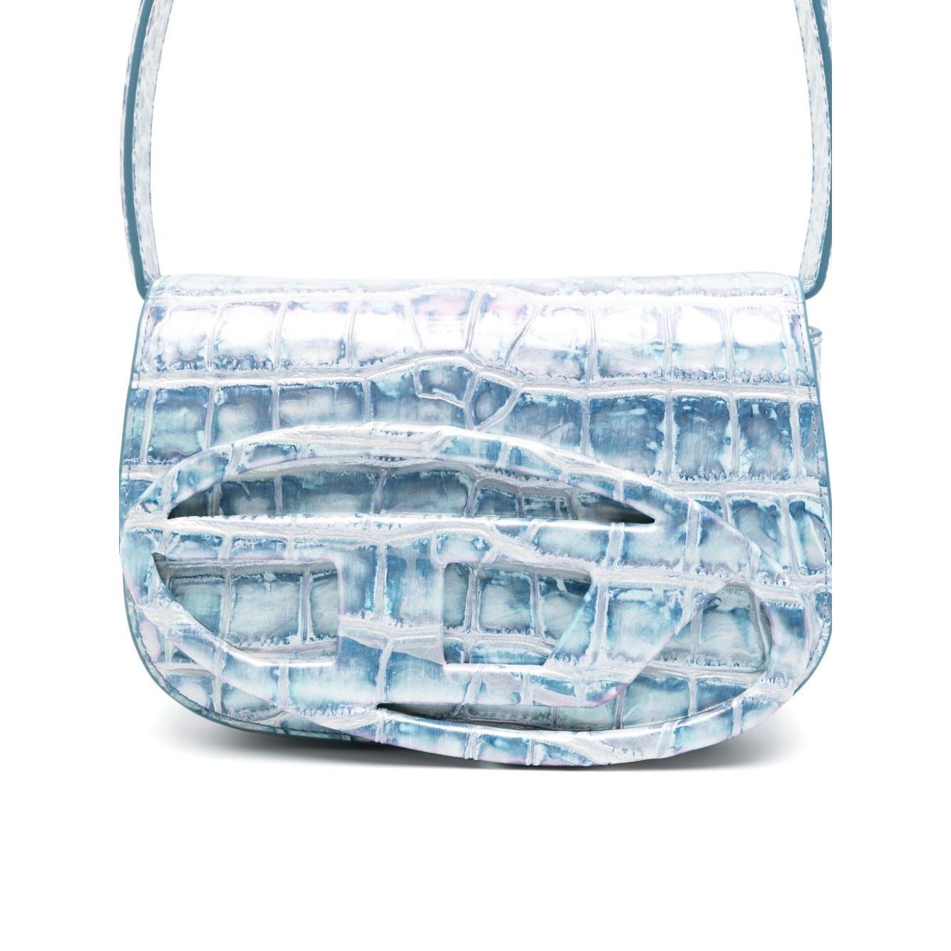 Front view with bag zipped and handles upright.
