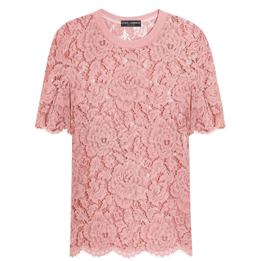 Dolce & Gabbana corded lace short sleeved T-shirt