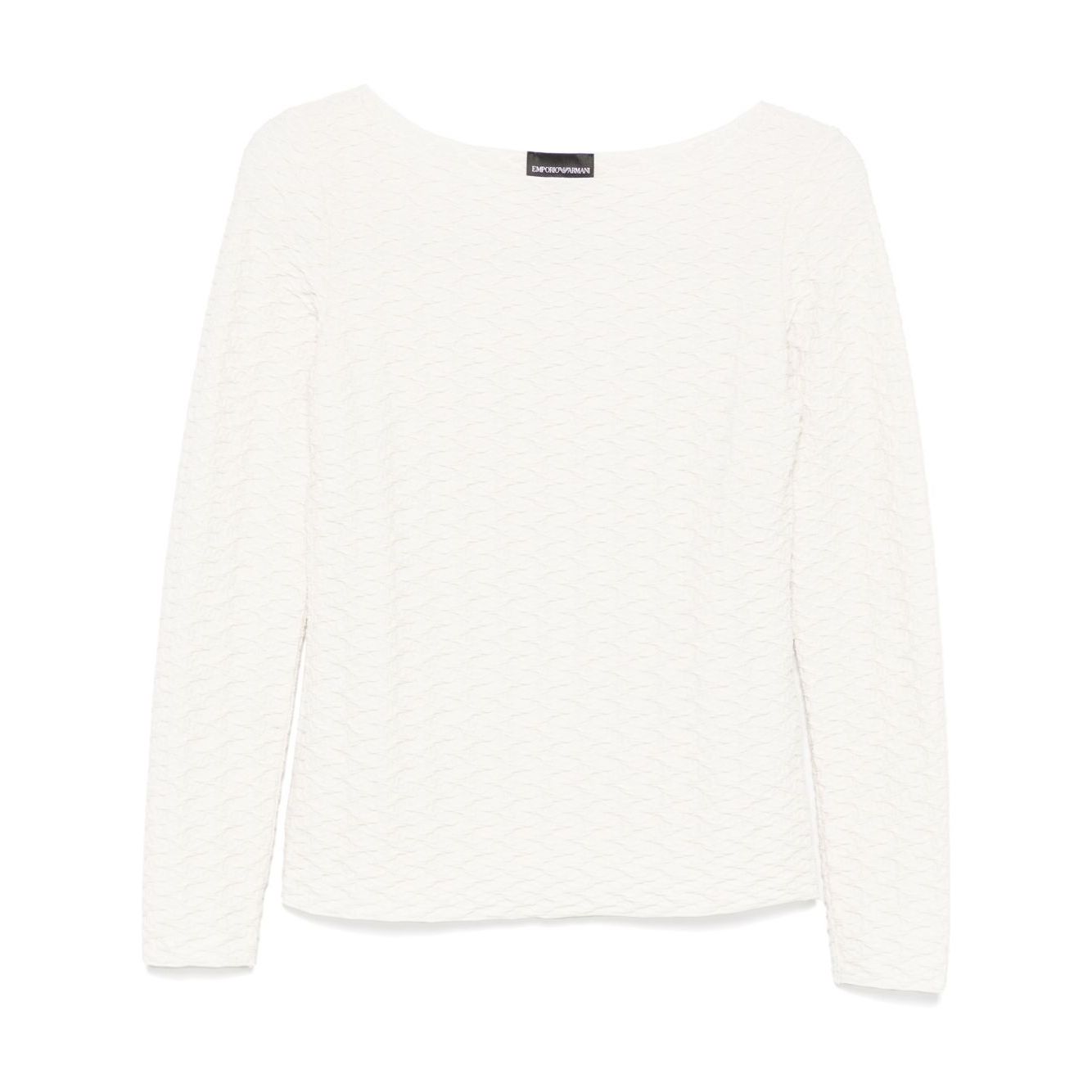 Emporio Armani Jacquard boat-neck top Topwear