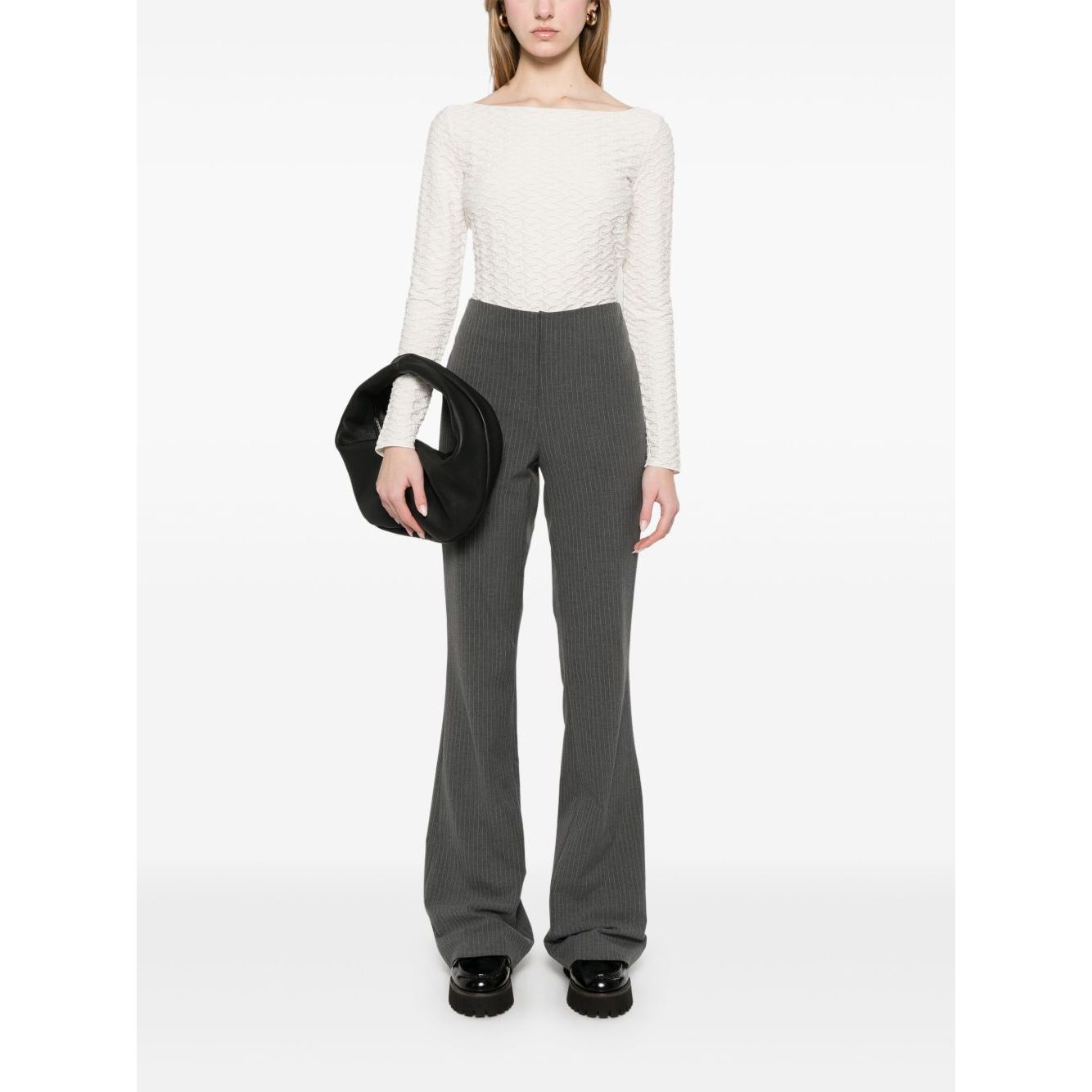 Emporio Armani Jacquard boat-neck top Topwear