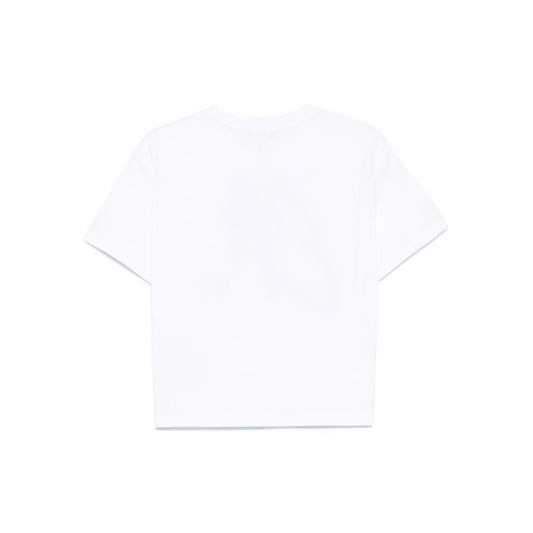 Emporio Armani Cotton jersey T-shirt with maxi lurex logo